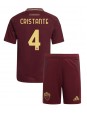 AS Roma Bryan Cristante #4 Domácí dres pro děti 2024-25 Krátký Rukáv (+ trenýrky)